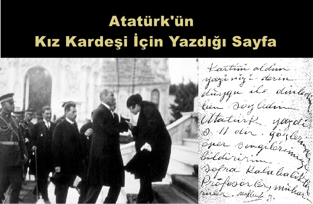 Atatürk'ün Kız Kardeşi İçin Yazdığı Sayfa