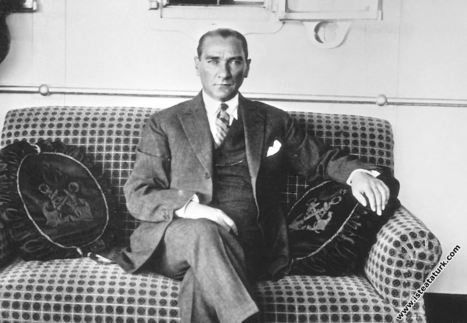 Mustafa Kemal Atatürk Gülcemal Vapuru’nda. (05.06.1926)