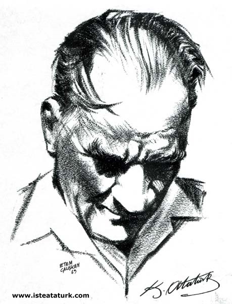Etem Çalışkan, Atatürk Çizimi, 1969