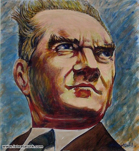 Mehmet Erbil, Atatürk Portresi, Bakış, 1989