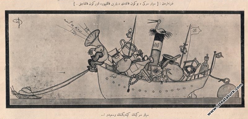 Karadeniz Vapuru, Akbaba Dergisi'ndeki karikatüre de konu oluyor.
